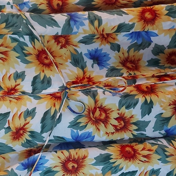 Vintage All That Jazz A Line Dress Sunflower Print Criss Cross Back Size 9-10 - Picture 4 of 7